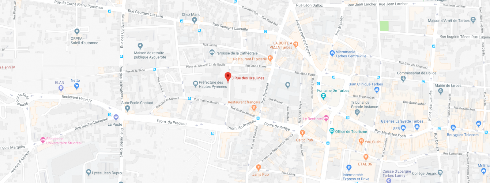 carte Service départemental de l'ONACVG des Hautes-Pyrénées