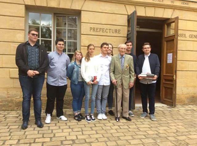 André Guénin, résistant déporté, lors de la remise des prix CNRD 2018