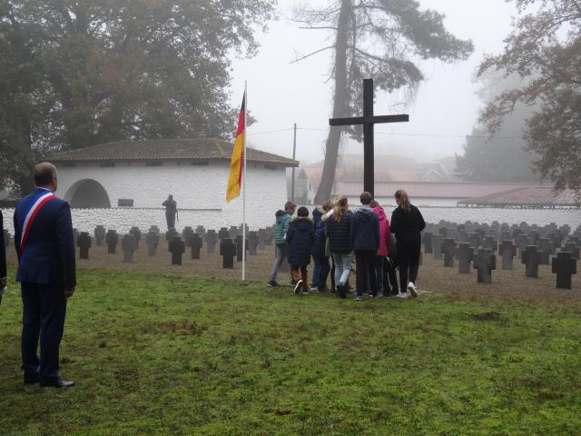 Cérémonie franco-allemande, à Mont-de-Marsan, le 17 novembre 2018