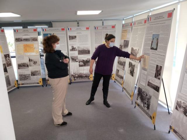 Présentation de l'exposition au sein du lycée Léon l'Africain