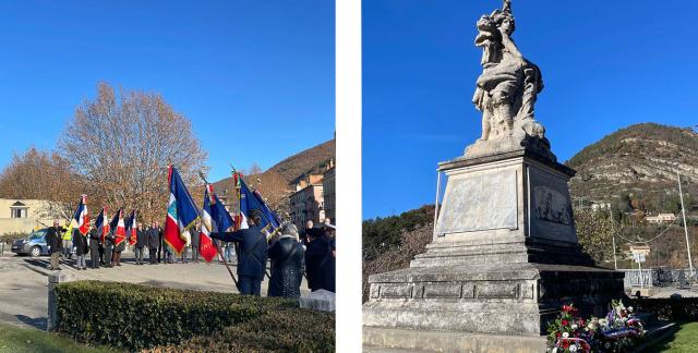 portes drapeaux et monument aux morts