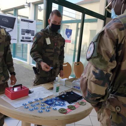 La vente des bleuets au sein de la base